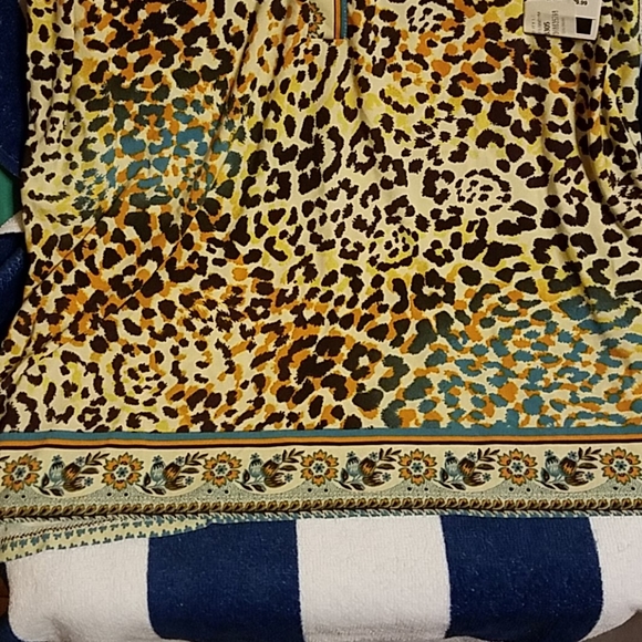 New eci Brand Leopard Print Sleeveless Tank Top - Picture 4 of 6